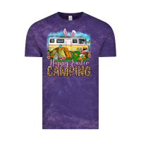 Cloud Purple Happy Easter camping Vintage Tee - OliviaCreatesArt