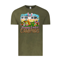 Vintage Olive Happy Easter camping Vintage Tee - OliviaCreatesArt