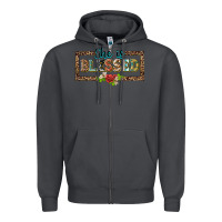 Smoke she is blesssed floral Zipper Hoodie - BarkalooDesign