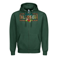 Sports Green she is blesssed floral Zipper Hoodie - BarkalooDesign