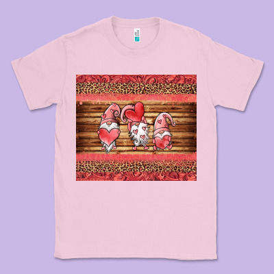 Valentines Day Gnomes Leopard Classic Tee Designed By Jasminsmagicworld