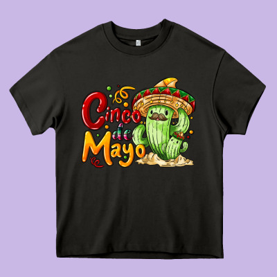 Cinco De Mayo With Cactus Heavy Core Tee Designed By Nancycooperartshop