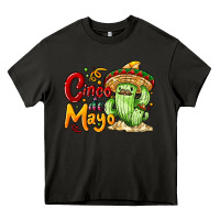 Asphalt Cinco de mayo with cactus Heavy Core Tee - NancyCooperArtShop