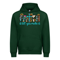 Forest Green faith it till you make it Urban Hoodie - JahusDesignShop