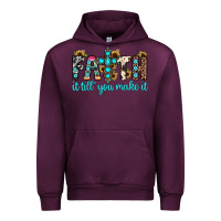Mauve Wine faith it till you make it Urban Hoodie - JahusDesignShop