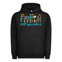 Pigment Black faith it till you make it Urban Hoodie - JahusDesignShop
