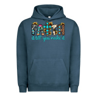 Pigment Midnight Navy faith it till you make it Urban Hoodie - JahusDesignShop