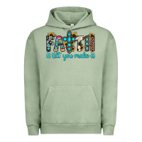 Pigment Oil Green faith it till you make it Urban Hoodie - JahusDesignShop