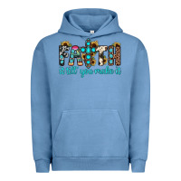 Pigment Pebble Blue faith it till you make it Urban Hoodie - JahusDesignShop