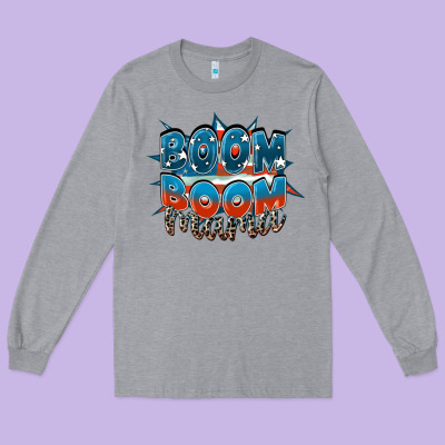 Boom Boom Mama Mother's Day Long Sleeve Tee Designed By Fadigitalartstudio
