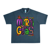 Midnight Navy mardi gras Urban Heavy Tee - OliviaCreatesArt