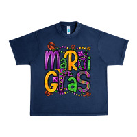 Navy mardi gras Urban Heavy Tee - OliviaCreatesArt