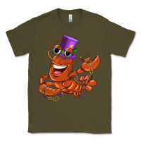 Army Green mardi gras crawfish Classic Tee - CowGirlArtShop