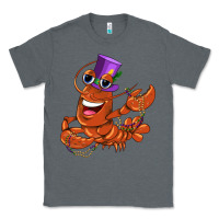 Charcoal Heather mardi gras crawfish Classic Tee - CowGirlArtShop