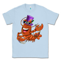 Dusty Blue mardi gras crawfish Classic Tee - CowGirlArtShop