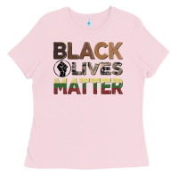 Bubblegum Pink black lives matter juneteenth Ladies Tee - CowGirlArtShop