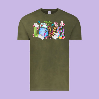 Love Nurse Easter Vintage Tee Designed By Oliviacreatesart