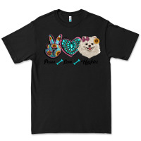 Black peace love pomeranian Premium Tee - RanaPortraitStore