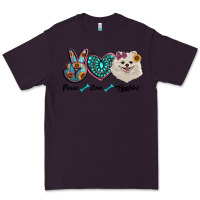 Plum peace love pomeranian Premium Tee - RanaPortraitStore