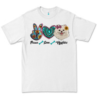 White peace love pomeranian Premium Tee - RanaPortraitStore