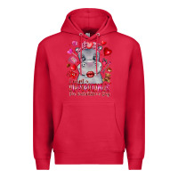 Cardinal i want hippopotamus for valentines day Premium Hoodie - CowhideDigitalArt