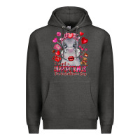 Charcoal Heather i want hippopotamus for valentines day Premium Hoodie - CowhideDigitalArt
