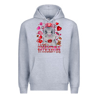 Heather Grey i want hippopotamus for valentines day Premium Hoodie - CowhideDigitalArt