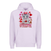 Lilac i want hippopotamus for valentines day Premium Hoodie - CowhideDigitalArt
