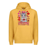 Mustard i want hippopotamus for valentines day Premium Hoodie - CowhideDigitalArt