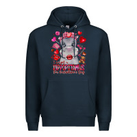 Navy i want hippopotamus for valentines day Premium Hoodie - CowhideDigitalArt