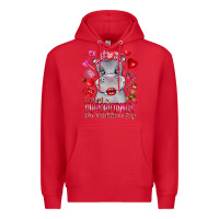 Red i want hippopotamus for valentines day Premium Hoodie - CowhideDigitalArt