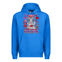 True Royal i want hippopotamus for valentines day Premium Hoodie - CowhideDigitalArt