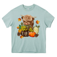 Arona Heifer with Pumpkins Heavy Core Tee - texasbilliewilder
