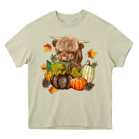 Mossy Heifer with Pumpkins Heavy Core Tee - texasbilliewilder