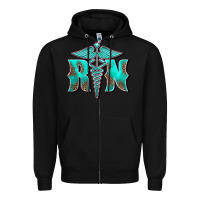 Black registered medical symbol nurse Zipper Hoodie - BarkalooDesign