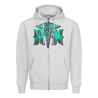 Dove Grey registered medical symbol nurse Zipper Hoodie - BarkalooDesign