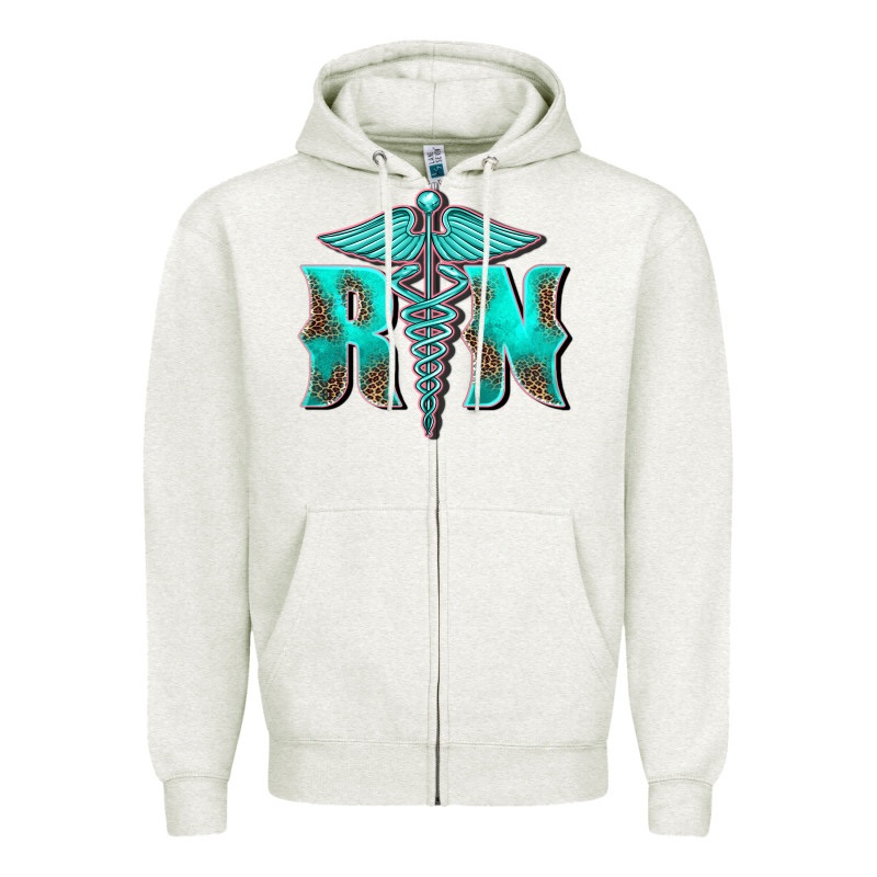 Registered Medical Symbol Nurse Zipper Hoodie by BarkalooDesign | Teevron