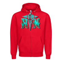 Red registered medical symbol nurse Zipper Hoodie - BarkalooDesign