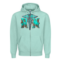 Seafoam registered medical symbol nurse Zipper Hoodie - BarkalooDesign