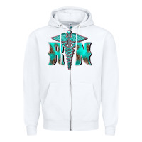 White registered medical symbol nurse Zipper Hoodie - BarkalooDesign