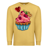 Antique Gold valentines day cupcake Premium Sweatshirt - AdoDesignShop