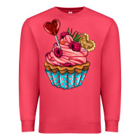 Cardinal valentines day cupcake Premium Sweatshirt - AdoDesignShop