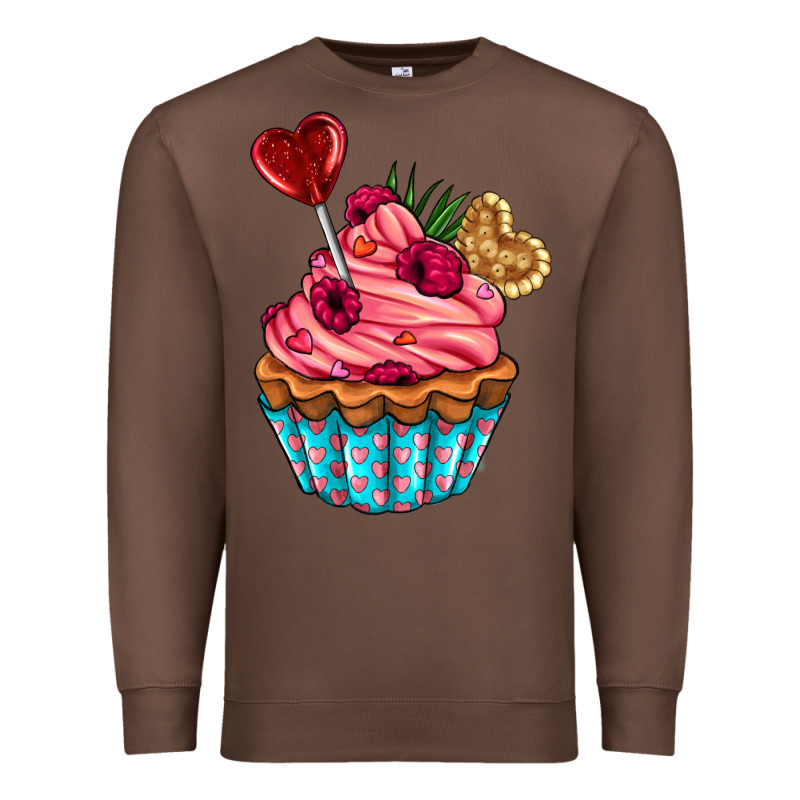 Valentines Day Cupcake Premium Sweatshirt by AdoDesignShop | Teevron