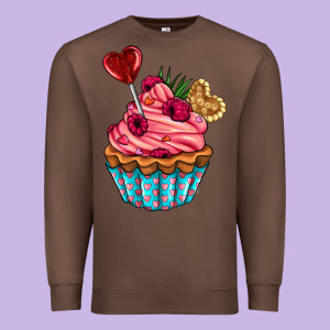 Valentines Day Cupcake Premium Sweatshirt Designed By Adodesignshop