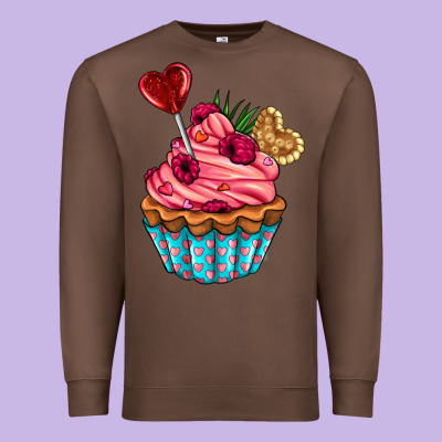 Valentines Day Cupcake Premium Sweatshirt Designed By Adodesignshop