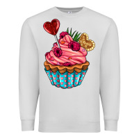 Dove Grey valentines day cupcake Premium Sweatshirt - AdoDesignShop