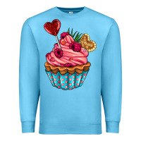 Ocean Blue valentines day cupcake Premium Sweatshirt - AdoDesignShop