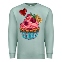Seafoam valentines day cupcake Premium Sweatshirt - AdoDesignShop