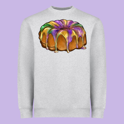 King Cake Heavyweight Sweatshirt Designed By Barkaloodesign