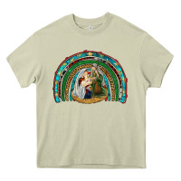 Mossy holy family rainbow Heavy Core Tee - RanaPortraitStore